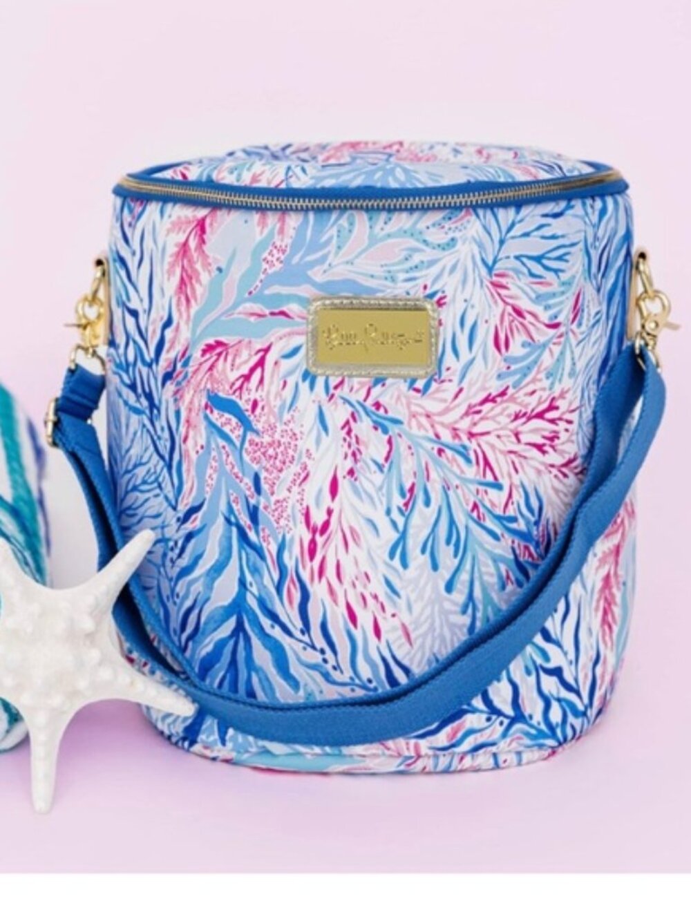Lilly Pulitzer Insulated Beach Cooler Bag Kaleidoscope Coral *New with Defected